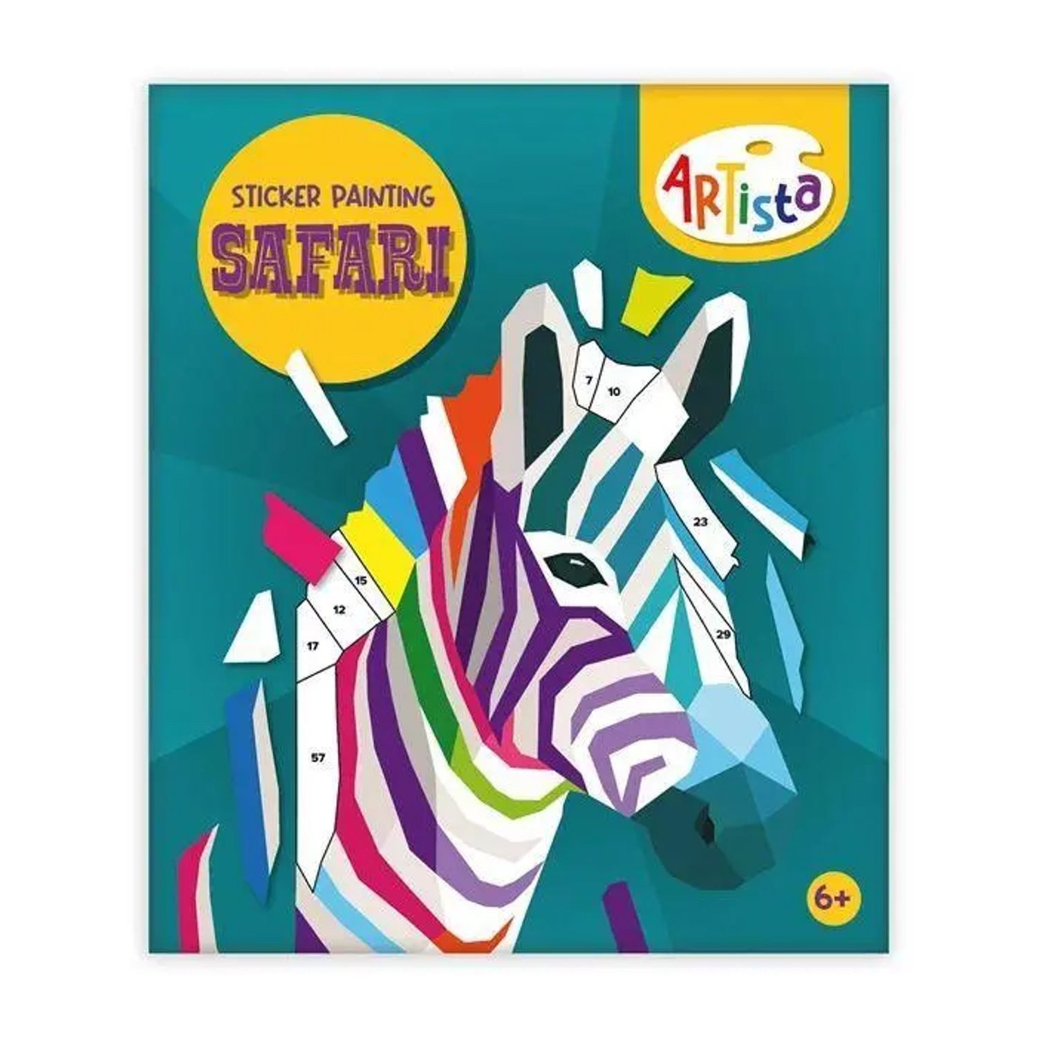 BrainBox Spiel Sticker Painting Buch Safari (MQ3)