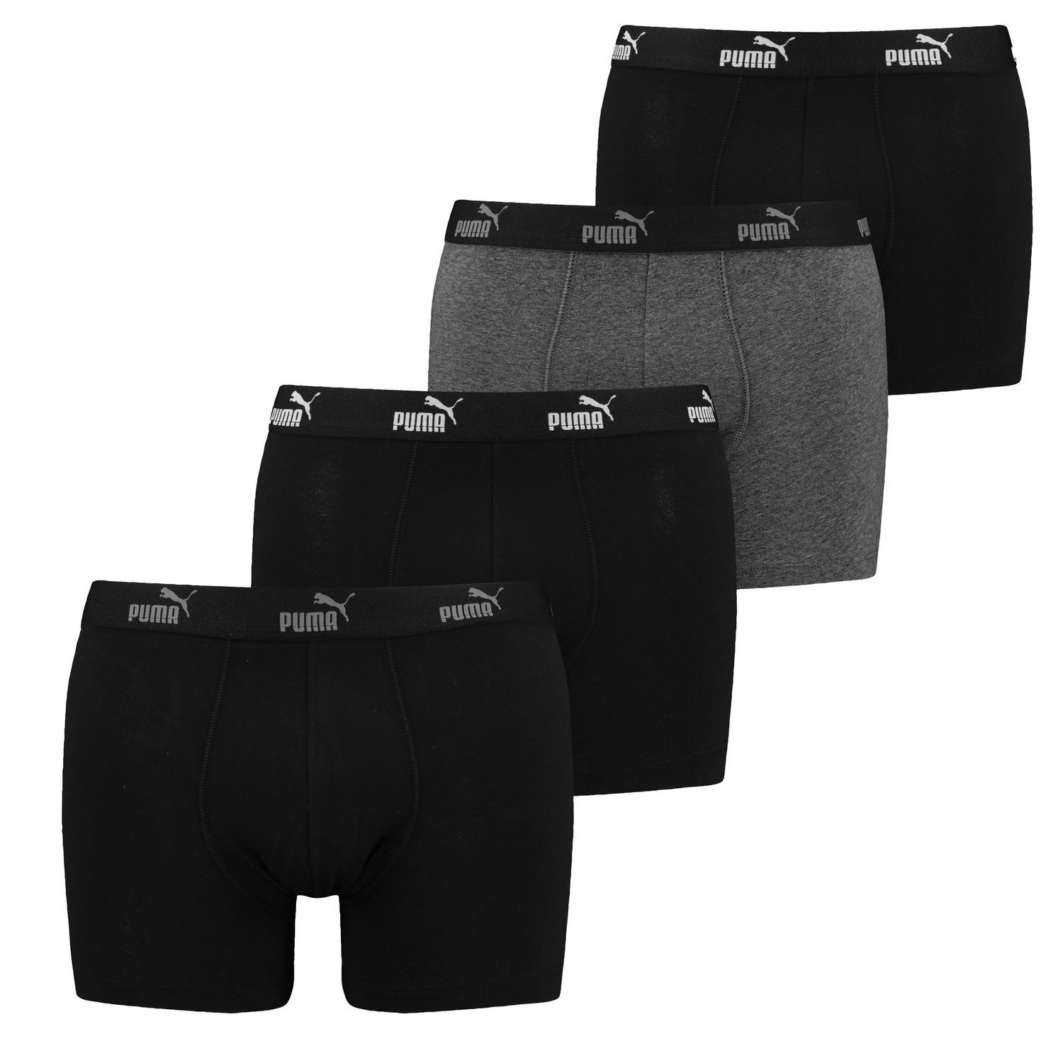 PUMA BODYWEAR Boxershorts Everyday Bodywear ohne Eingriff, Logo-Bund im 4er Pack
