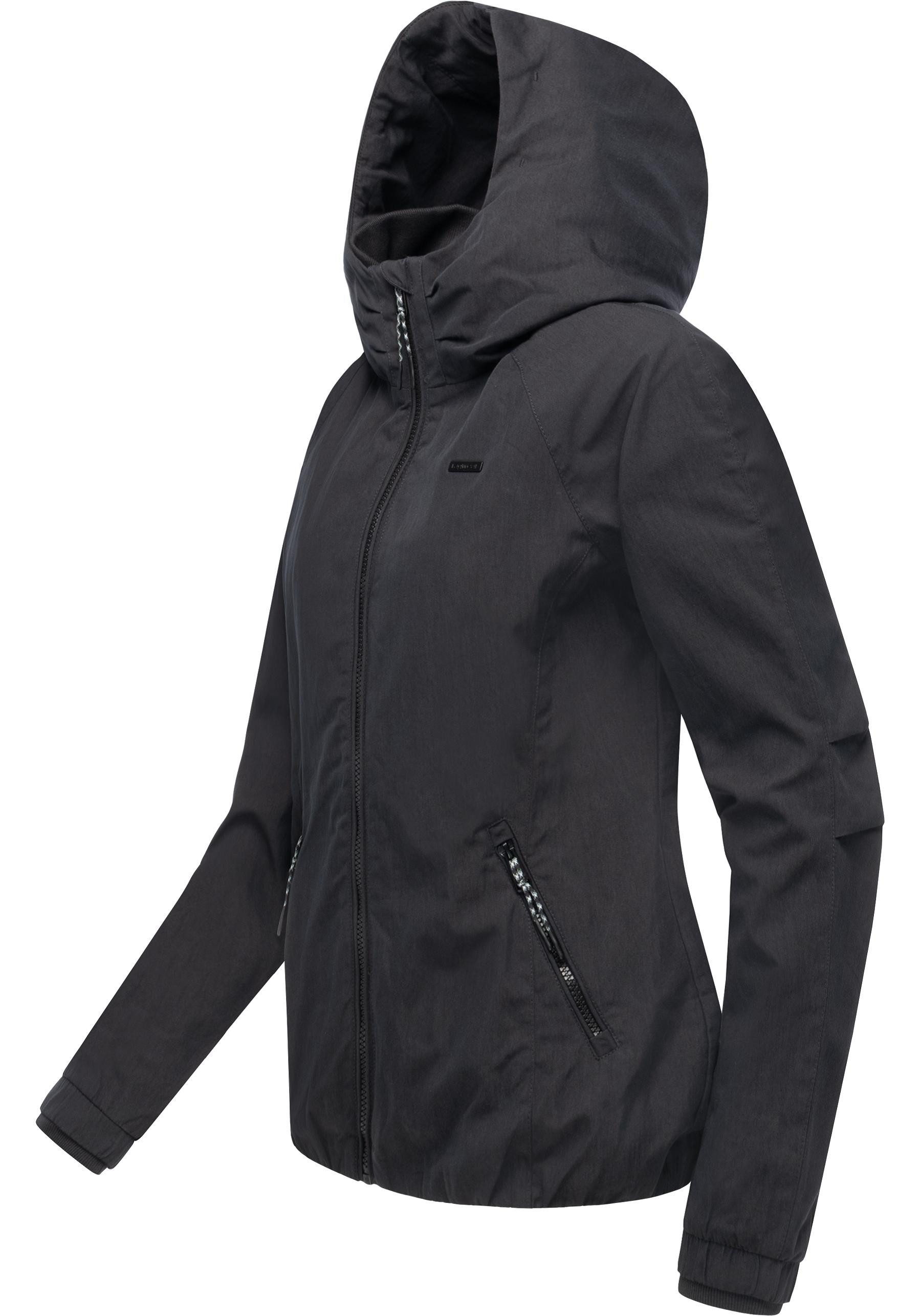 Ragwear Outdoorjacke Dizzie A YOUMODO Leichte Übergangsjacke mit großer Kapuze