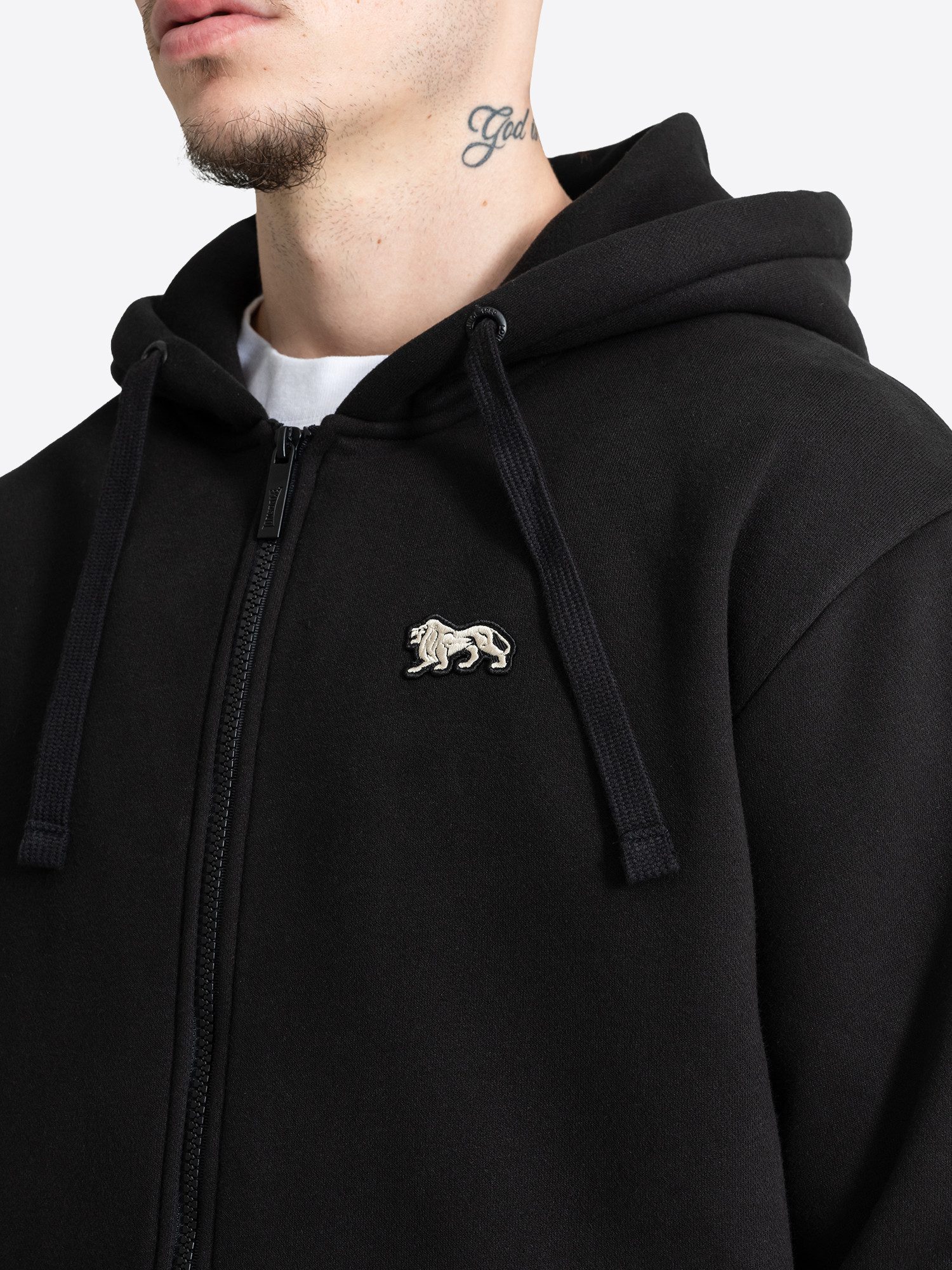 Lonsdale Kapuzensweatjacke GLAPTHORN mit Kapuze, sportlicher Stil, aus Baumwolle und Polyester