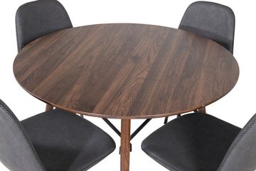 BOURGH Esstisch PLAZA Esszimmertisch / runder Tisch ⌀100cm in wallnuss