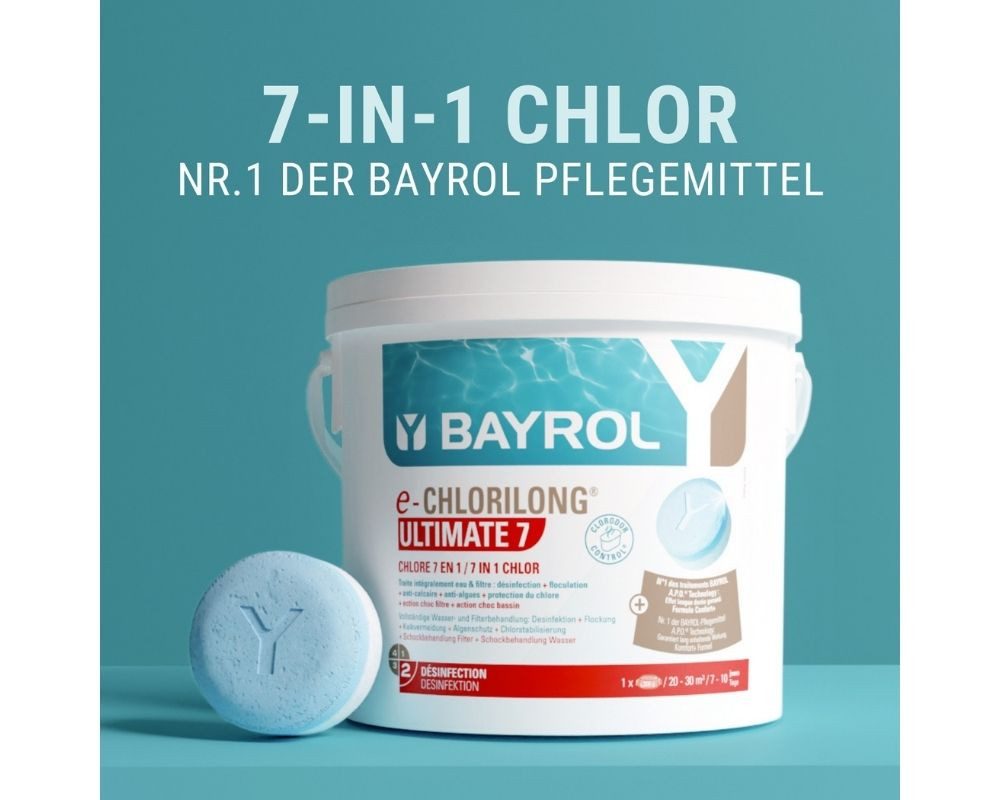 Bayrol Poolpflege BAYROL e-Chlorilong® ULTIMATE 7-300 gChlortabletten+7Funktionen 10,2kg