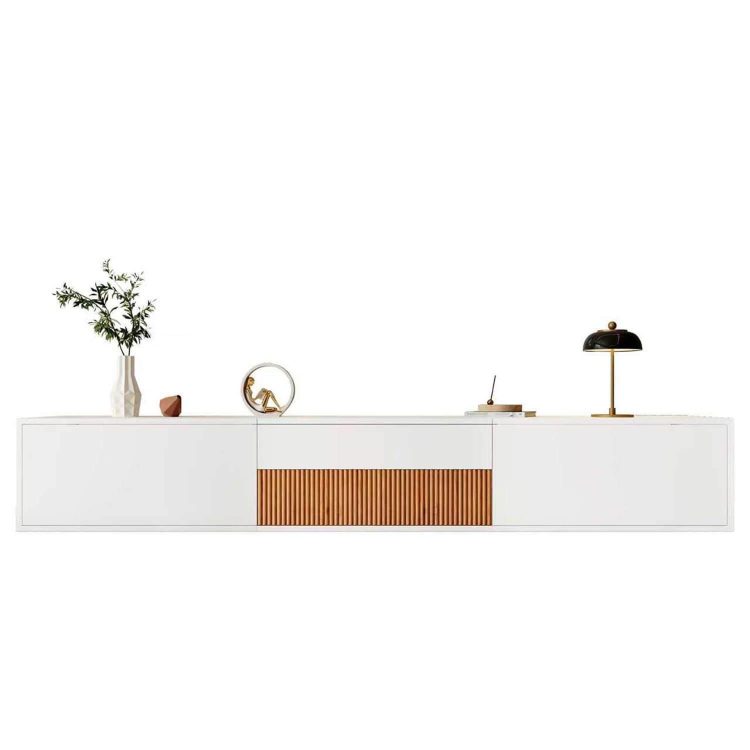 autolock TV-Schrank Moderner TV-Schrank, TV-Ständer, TV-Paneel, niedrigerer TV-Ständer Einzigartiges Design,Kann einen Projektor halten.180 x 34 x 30 cm