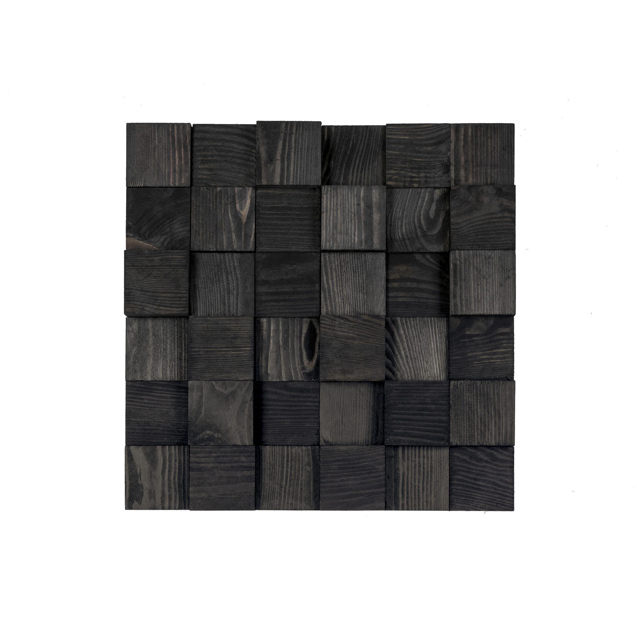 Stegu 3D Wandpaneel PINO CARBON OMBRE Holzpaneel Holzdeko, BxL: 38x38 cm, ( günstig online kaufen