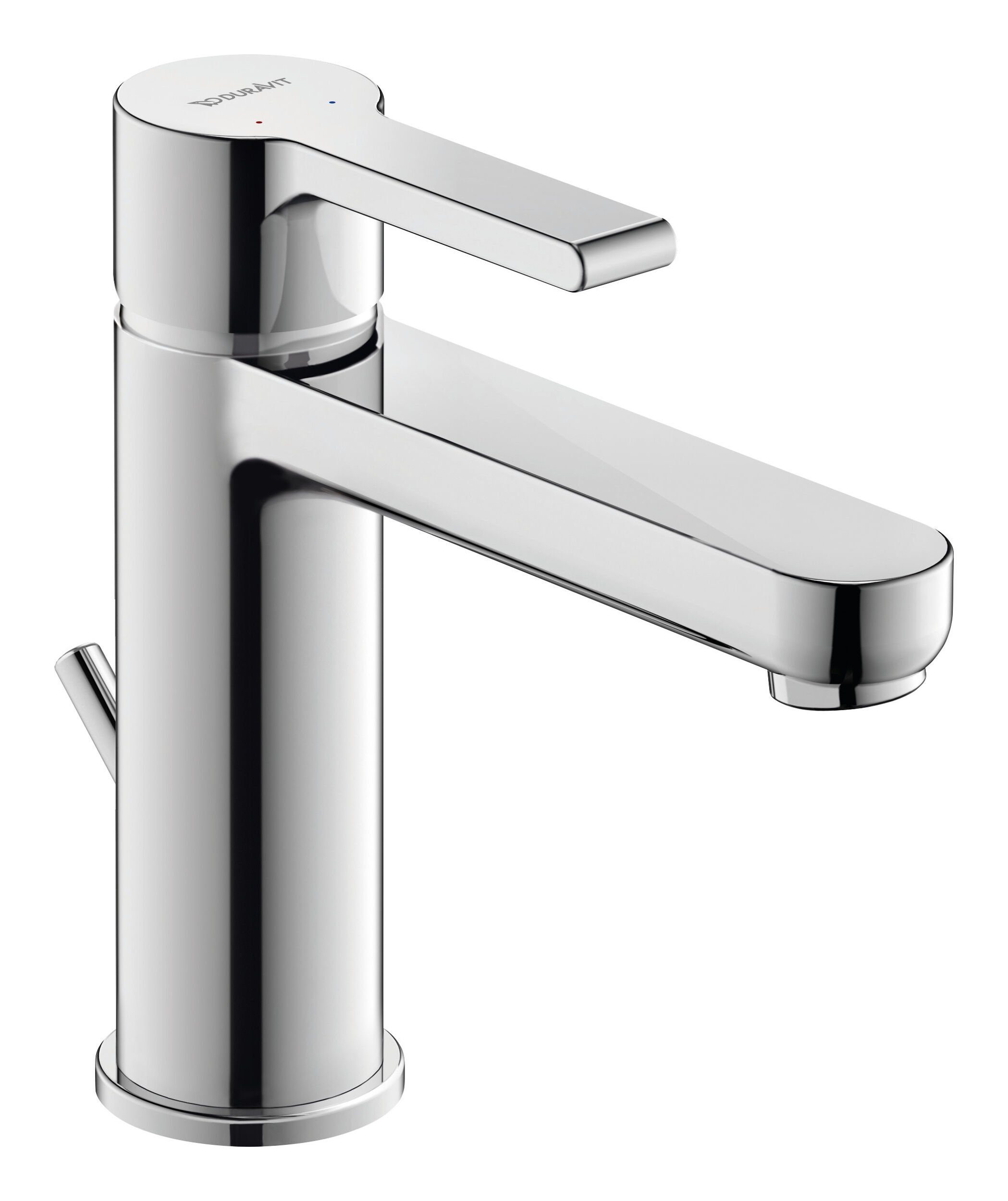 Duravit Waschtischarmatur B.2 Einhebel Ausladung 139 mm mit Zugstangen-Ablaufgarnitur - Chrom