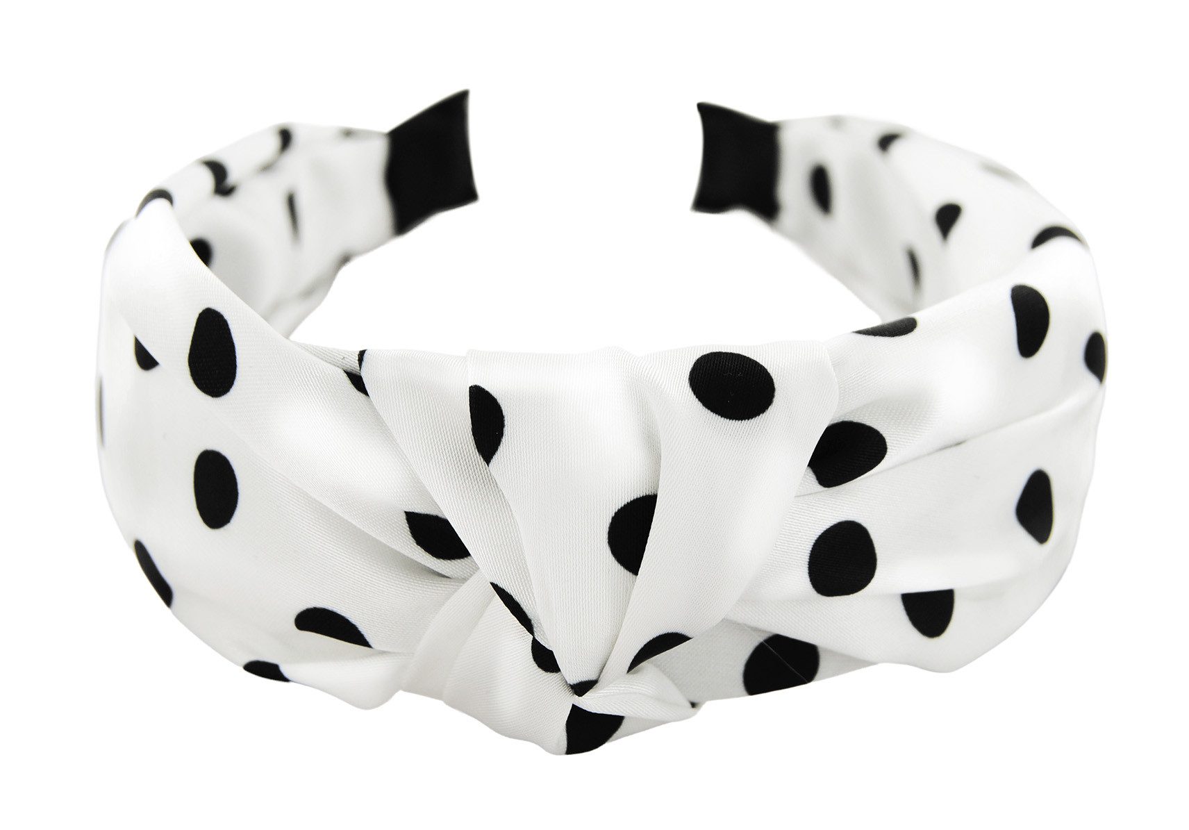 axy Haarreif Breiter Haarreif mit Knoten und Satin bezogen, Vintage Damen Haareifen Haarband