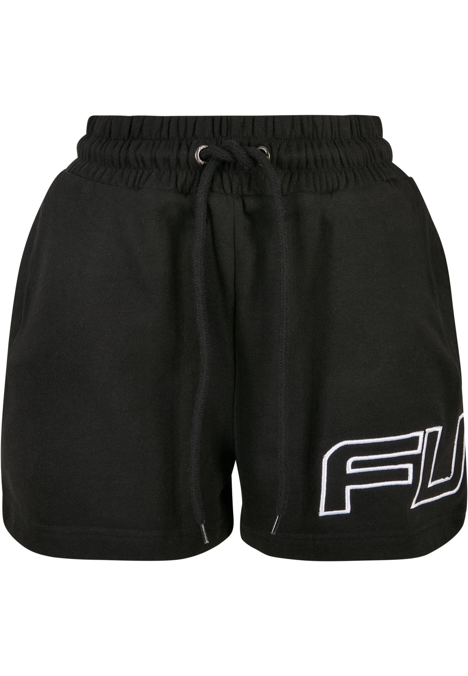 (1-tlg) black Fubu Stoffhose Damen FW222-018-2, Sweat Shorts Corporate