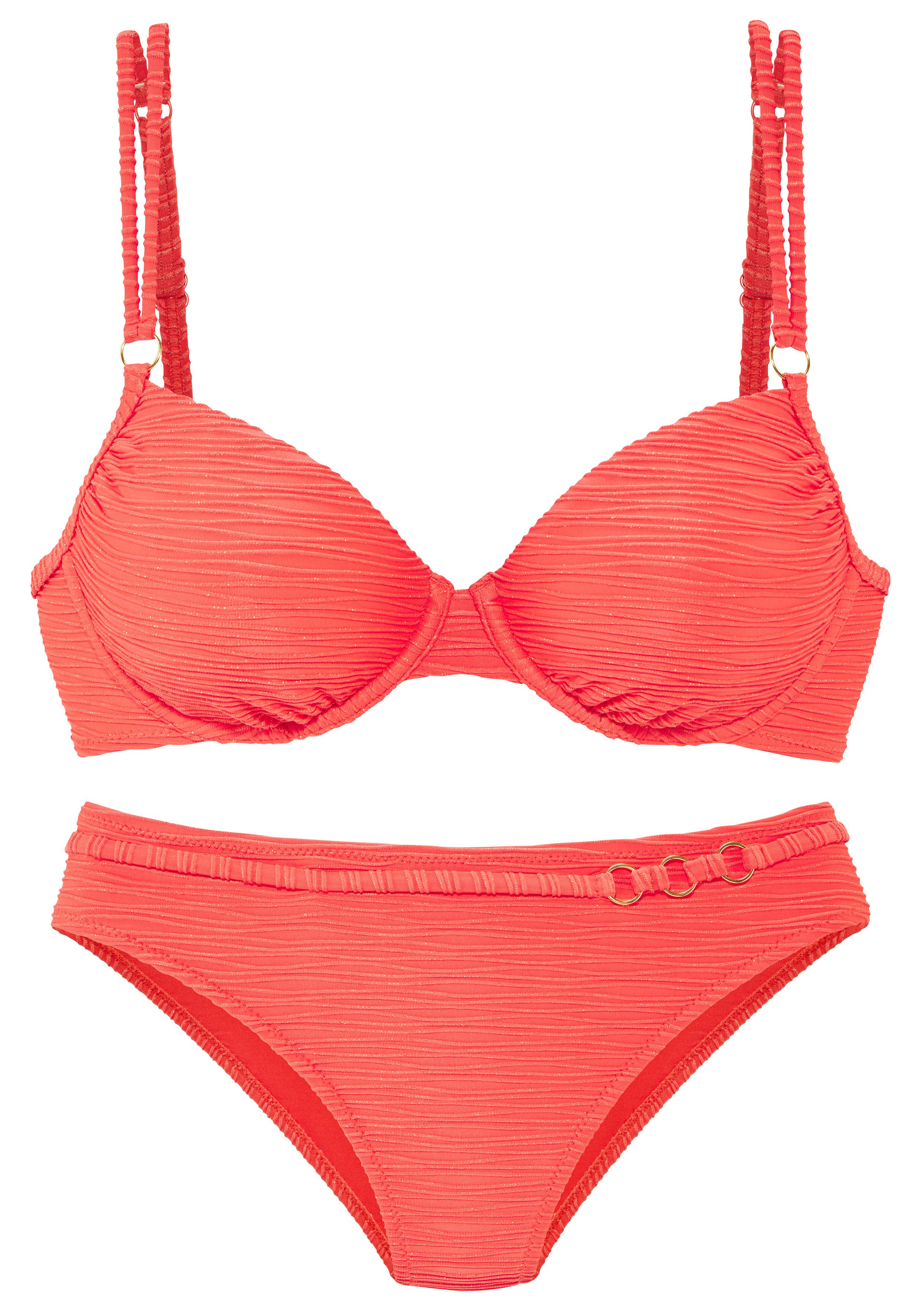 LASCANA Bügel-Bikini (0-St) Glitzernde Strukturware – Bild 2 von 4