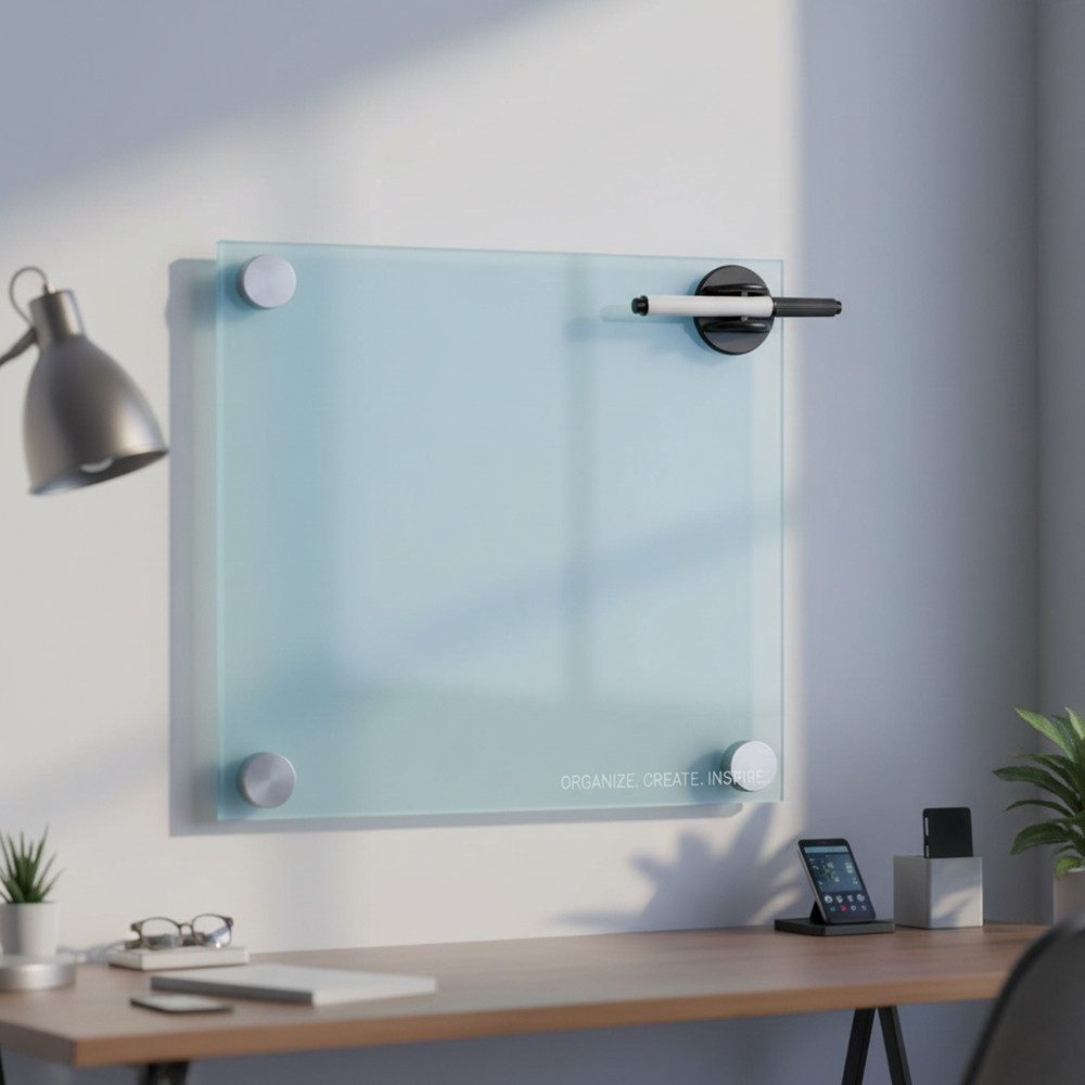 Mucola Magnettafel Glasmagnettafel Weiß Memoboard Wandtafel Magnettafel Whiteboard, (Stück, 1 Tafel), Sicherheitsglas