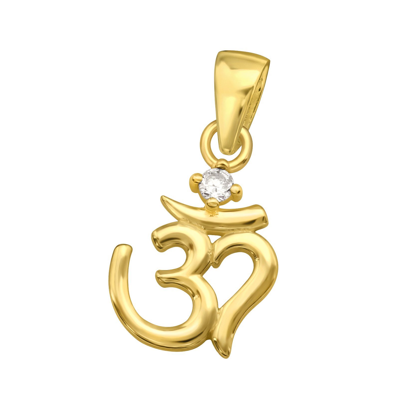 ALEXANDER YORK 925 Silber Om YOGA Sterling Gold, SYMBOL Kettenanhänger in