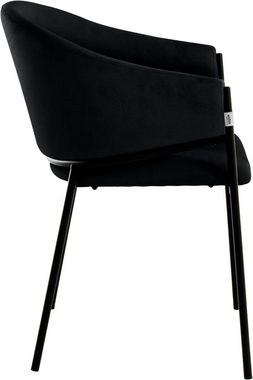 andas Armlehnstuhl Jorun (2 St), im 2er Set, mit schwarzen Metallbeinen, Sitzhöhe 48 cm