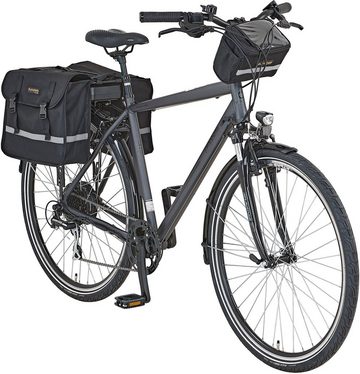 Prophete E-Bike Entdecker e9000, 8 Gang Shimano Acera Schaltwerk, Kettenschaltung, Heckmotor, 497 Wh Akku, (mit Lenkertaschen, mit Seitentasche)