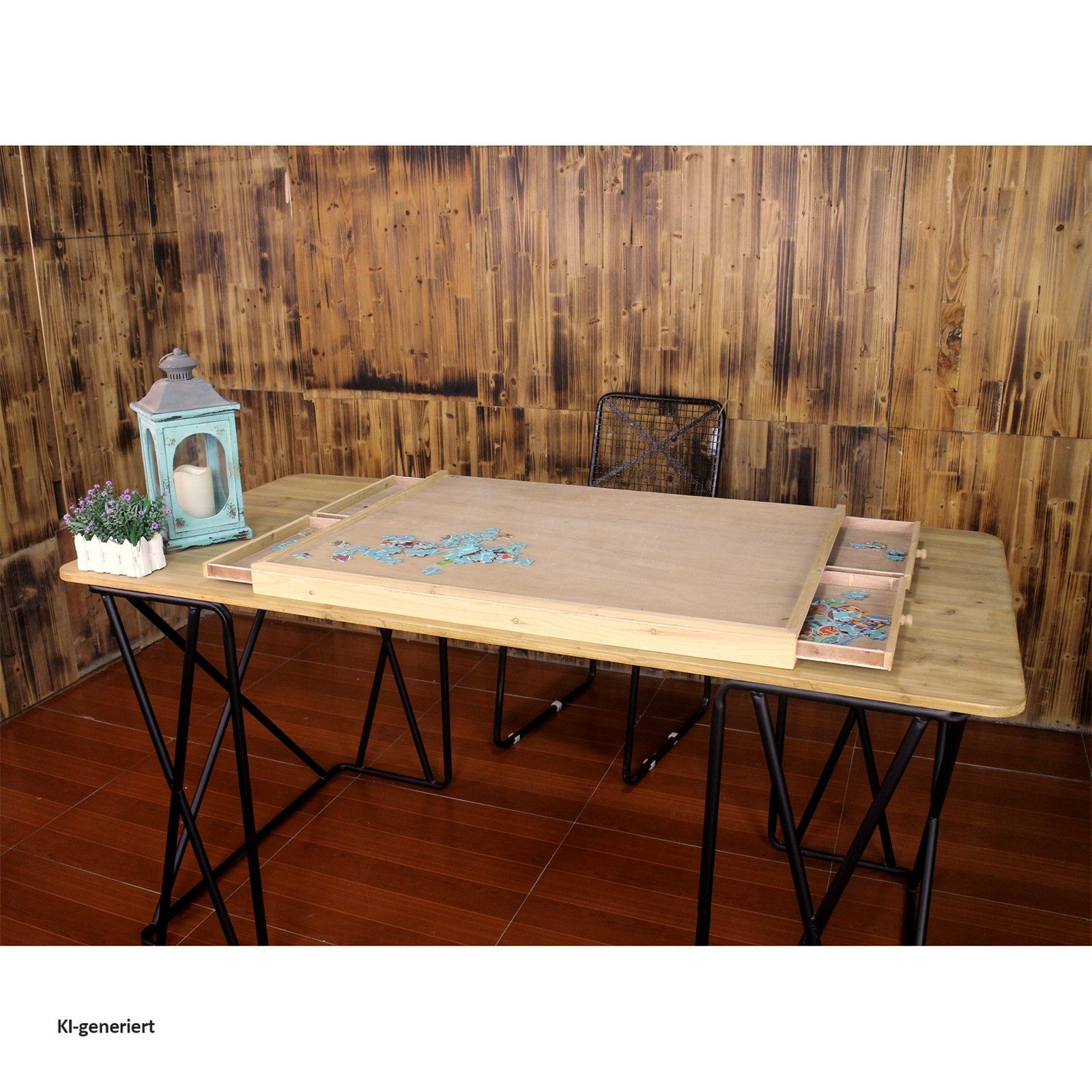 HTI-Living Puzzlematte Puzzlebrett 1500 Teile Senja, (Stück, 1-tlg., 1 Puzzlebrett), mit 4 Schubladen