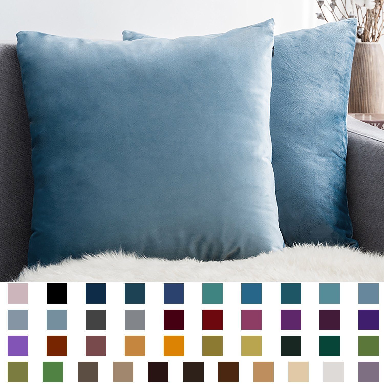 BYSURE Kissenbezüge, (2 Stück), Einfarbig Kissenbezuge aus Samt günstig online kaufen