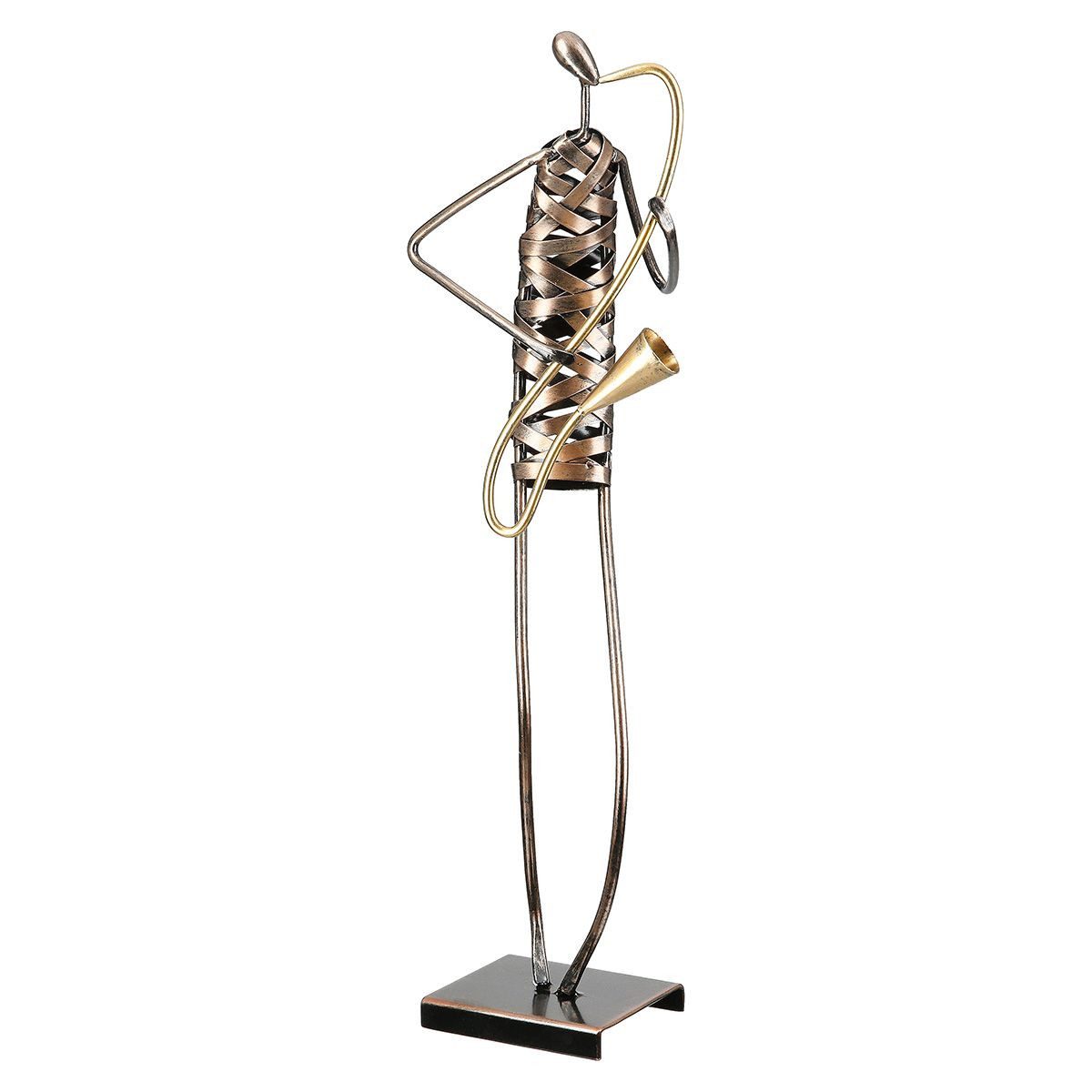 GILDE Dekofigur Jazzsilhouette Metallfigur Musiker Bronzefarben Modern 47cm (1 St)