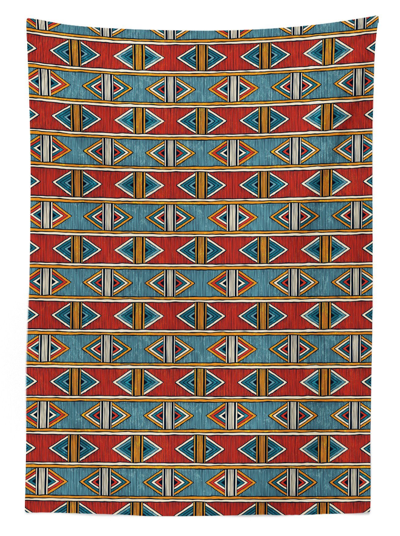 Abakuhaus Tischdecke Farbfest Außen Rhombus geeignet afrikanisch Waschbar Bereich den Klare Für Farben, Tribal