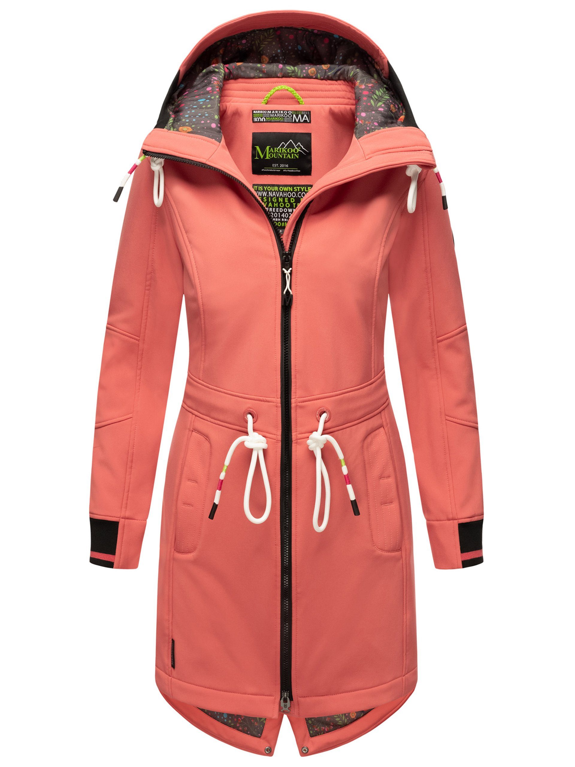 Marikoo Softshelljacke Mount Furnica mit hochschließendem Kragen