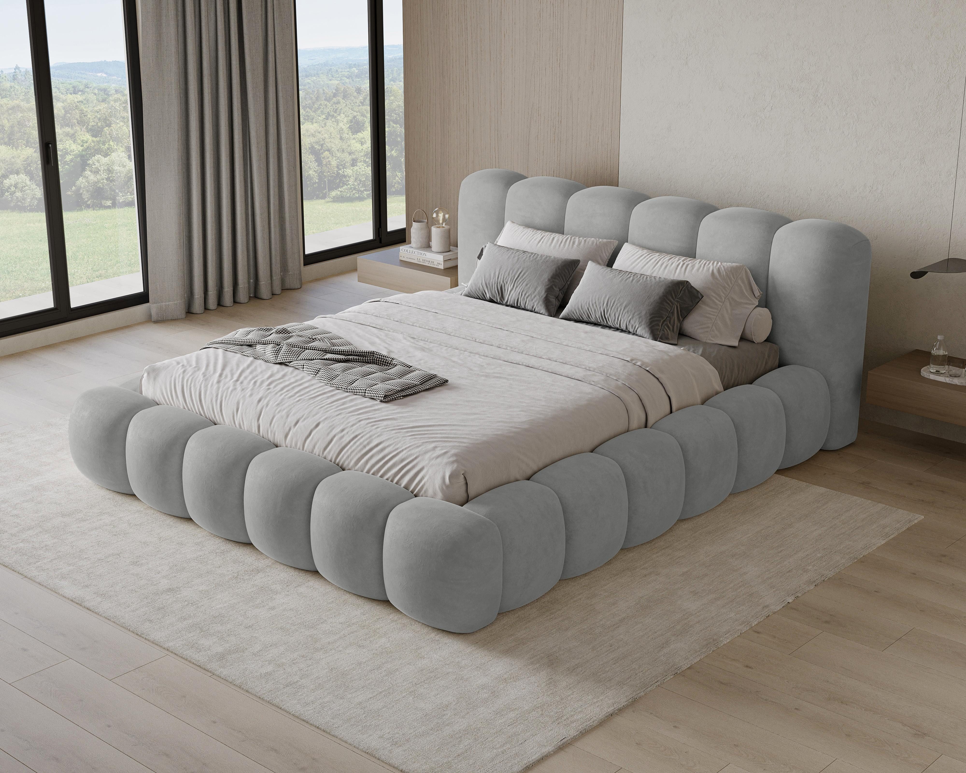 Chilly Möbel Polsterbett Stoff mit Stauraum und Hubfunktion Holzrahmen (Boxbett ohne Matratze in vielen Farben, 1-tlg., 140x200 160x200 180x200 200x200cm), gepo – Bild 3 von 5