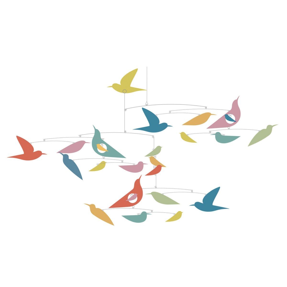 Mobile Bunte Vögel 80 x 76 cm DD04375 Kindermobile