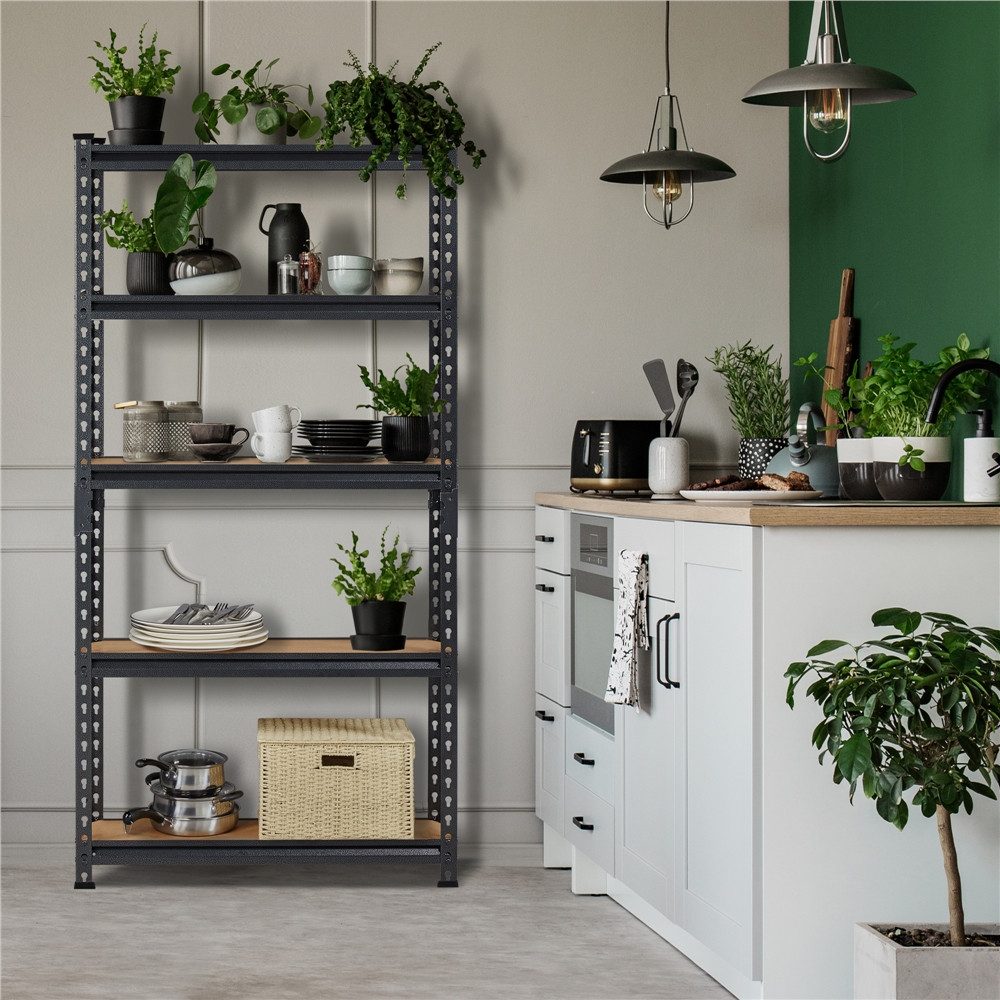 Yaheetech Standregal 75 x 30 x 153cm/90 x 30 x 180cm, Lagerregal Schwerlastregal Kellerregal mit verstellbaren MDF-Böden