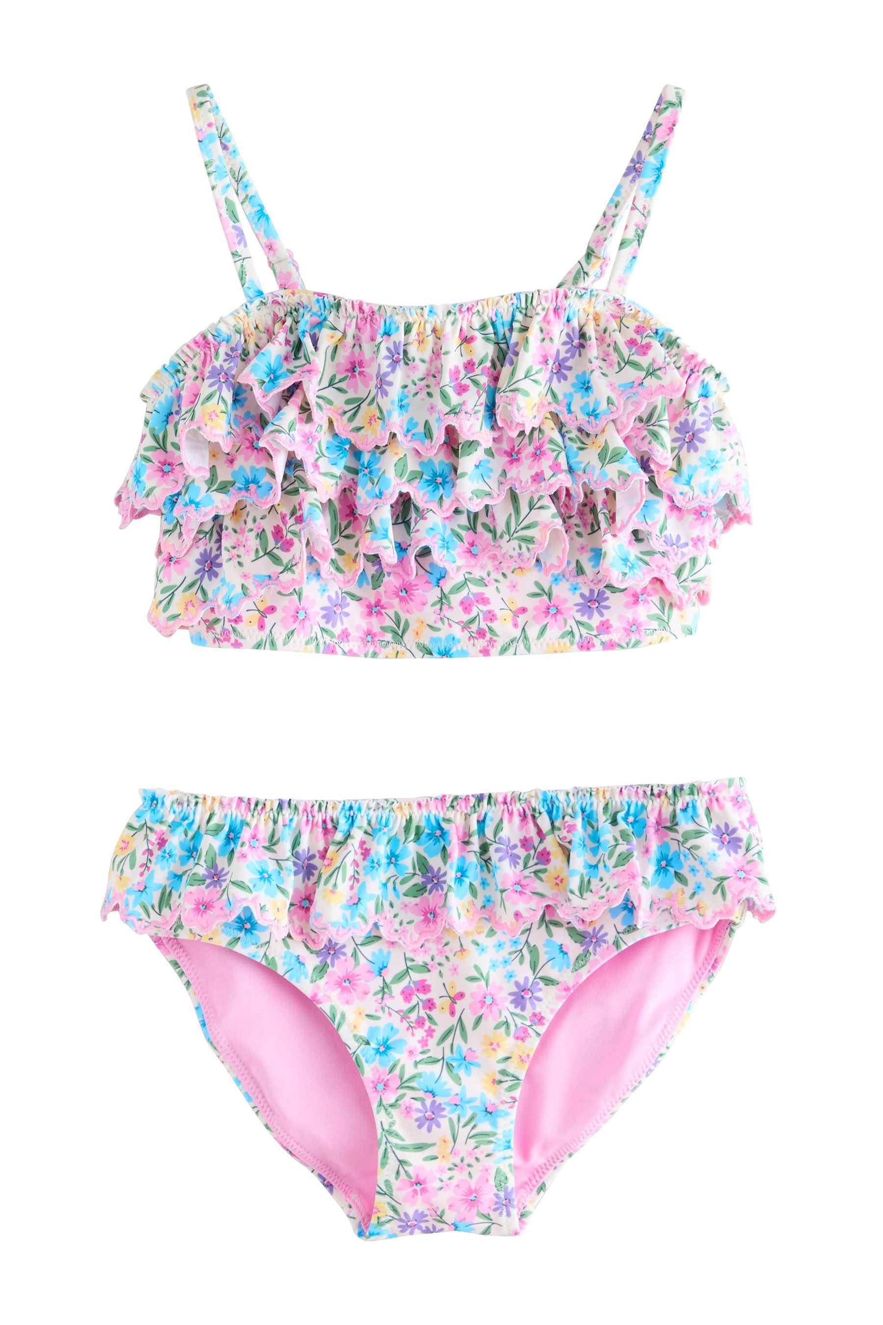 Next Bandeau-Bikini Bikini mit Rüschen (2-St)