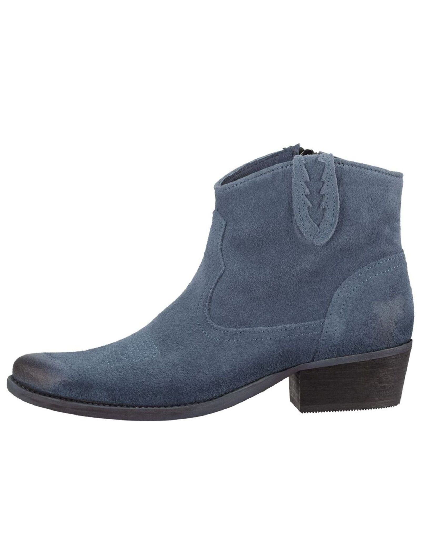 Felmini Stiefelette Veloursleder . Cowboy Stiefelette günstig online kaufen