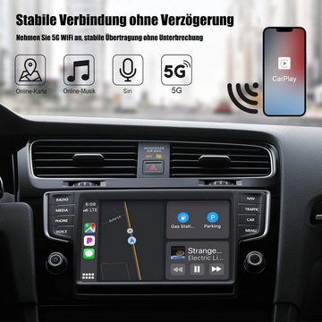 Powerwill CarPlay Wireless Adapter Carplay Auto Adapter, Bluetooth WIFI, Kompatibel mit Autos ab 2016 & iPhone iOS 10+