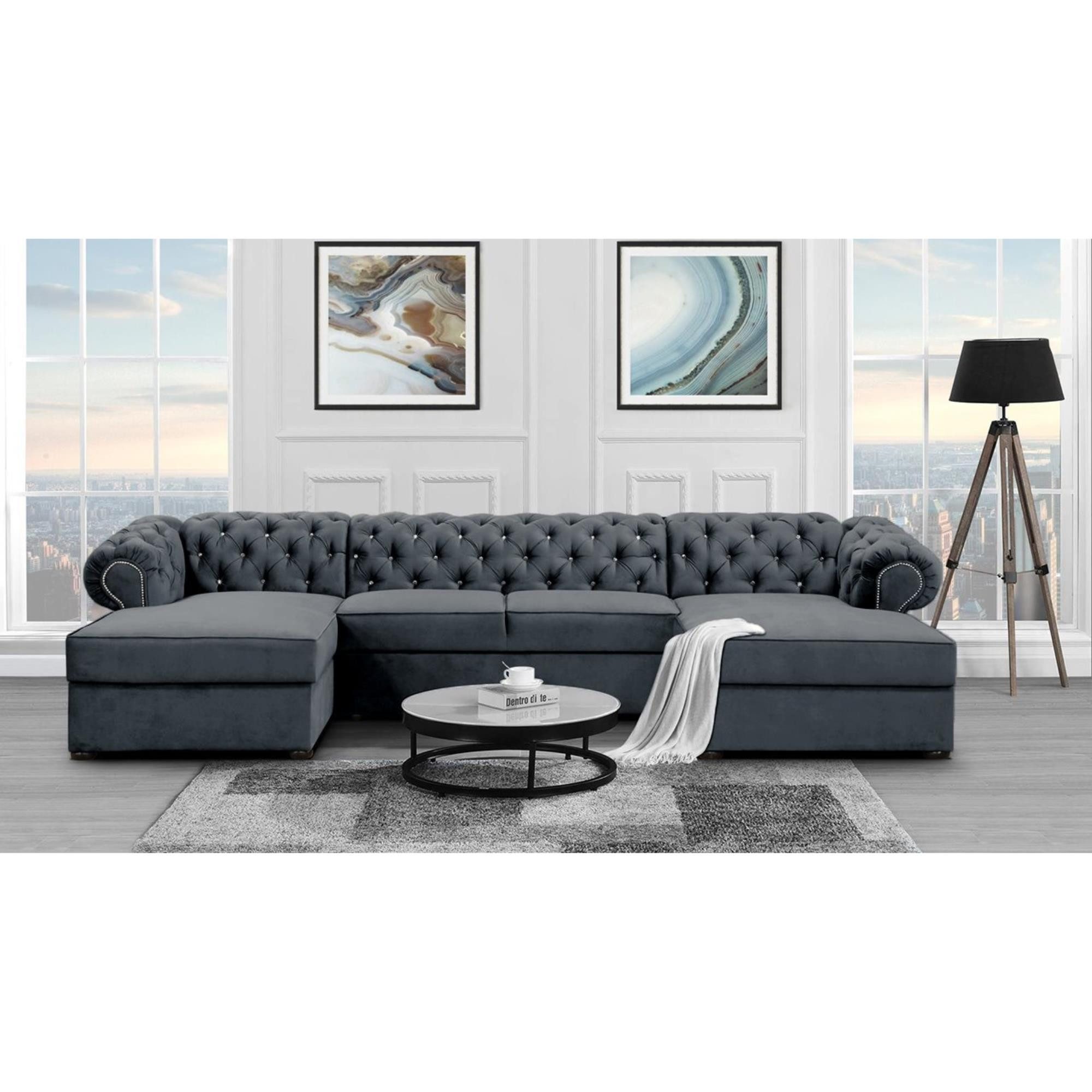 Beautysofa Ecksofa mit Schlaffunktion und zwei günstig online kaufen