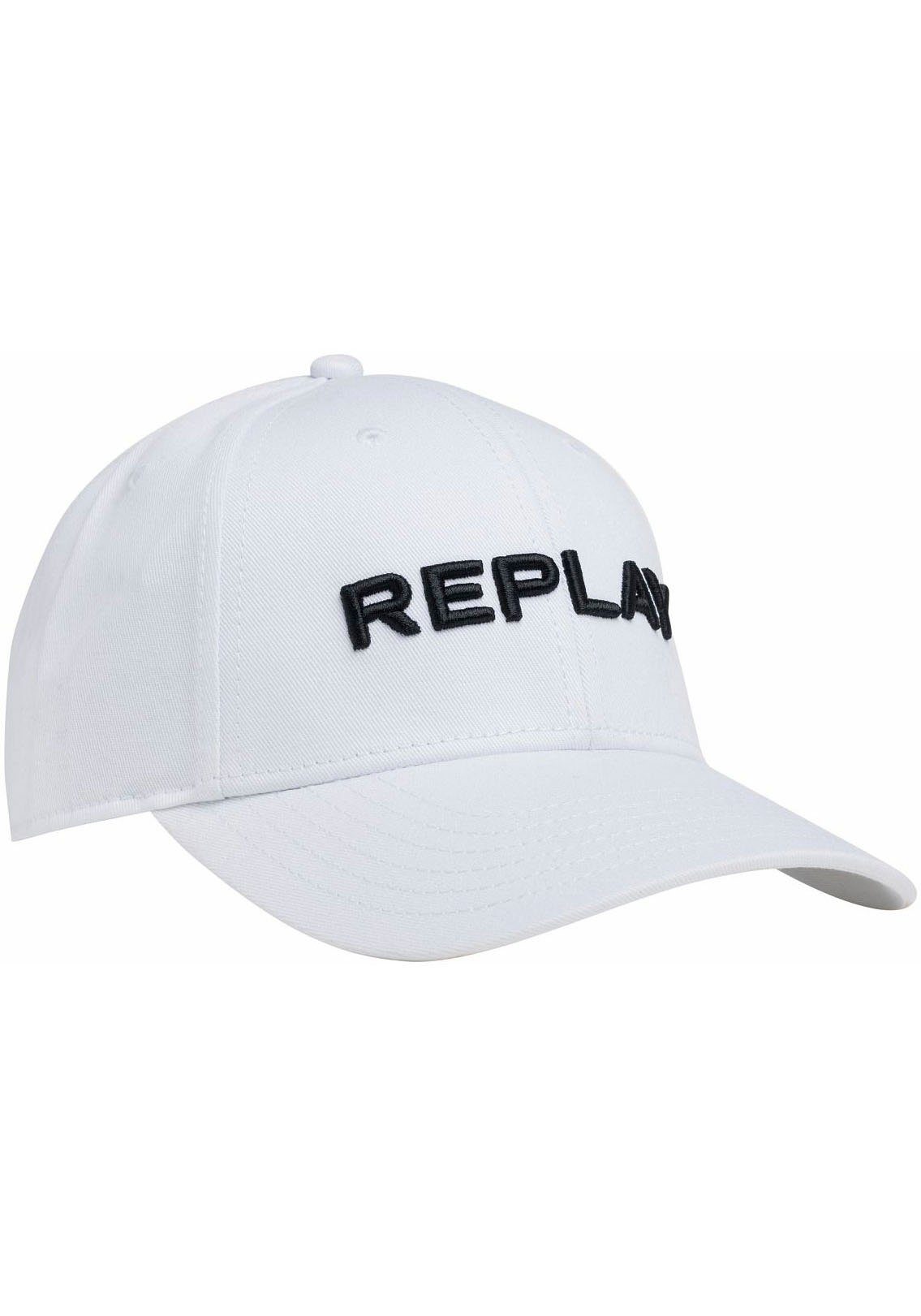 Replay Baseball Cap COMPONENTE NATURALE mit Logo-Stickerei optical whit