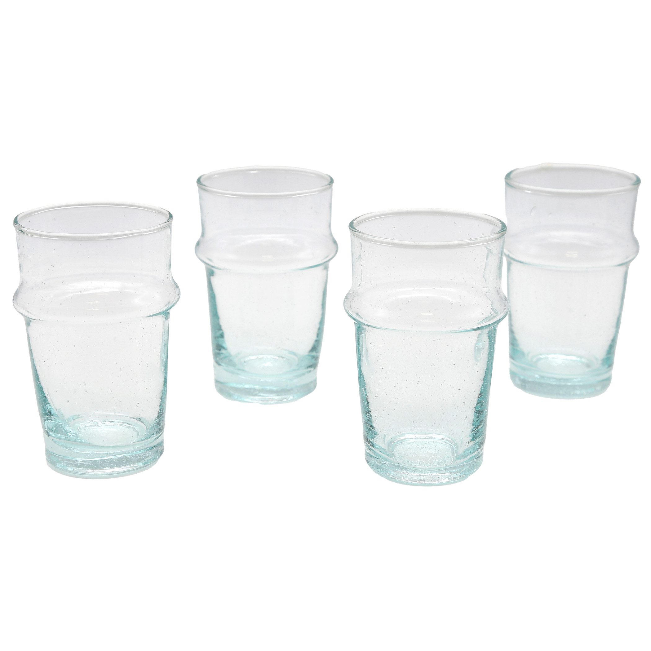 Casa Moro Gläser-Set Kaffee Gläser Set 4er transparent Teegläser Dessertgläser Espresso, 4-teilig, 150 ml je Glas, für Kalt- und Heißgetränke, mundgeblasen
