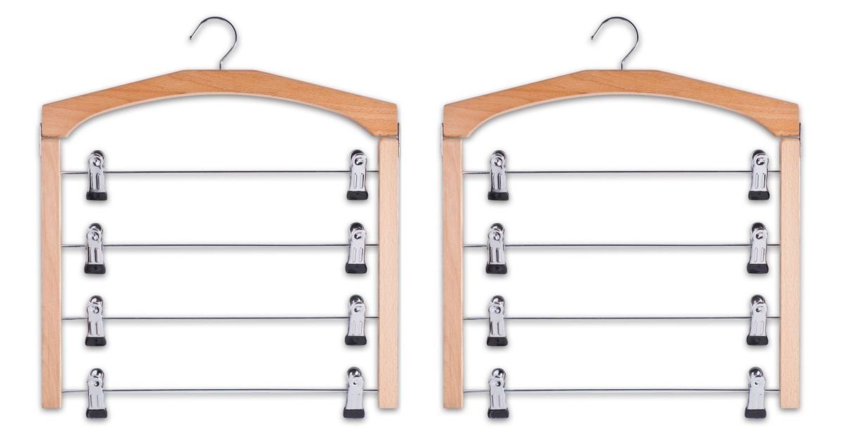 Zeller Present Mehrfach-Kleiderbügel 2er Set Zeller Rock- & Hosenbügel Anzu günstig online kaufen