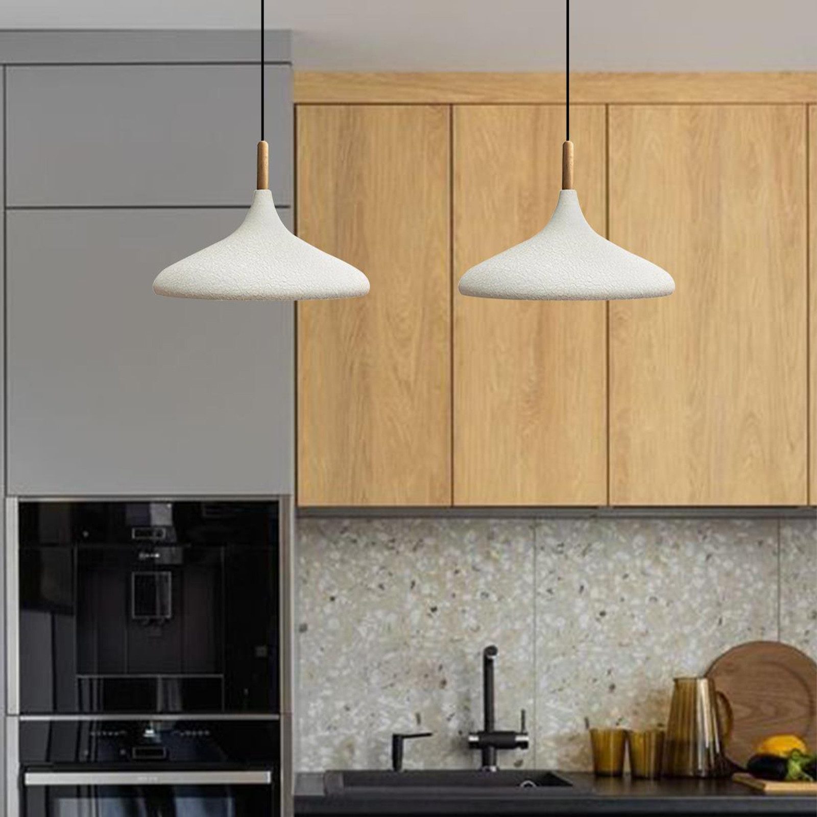 Bamyum Pendelleuchte Bamyum Pendelleuchte I Champion I Ø35 cm Holz-Metall E27 Moderne Lampe, ohne Leuchtmittel