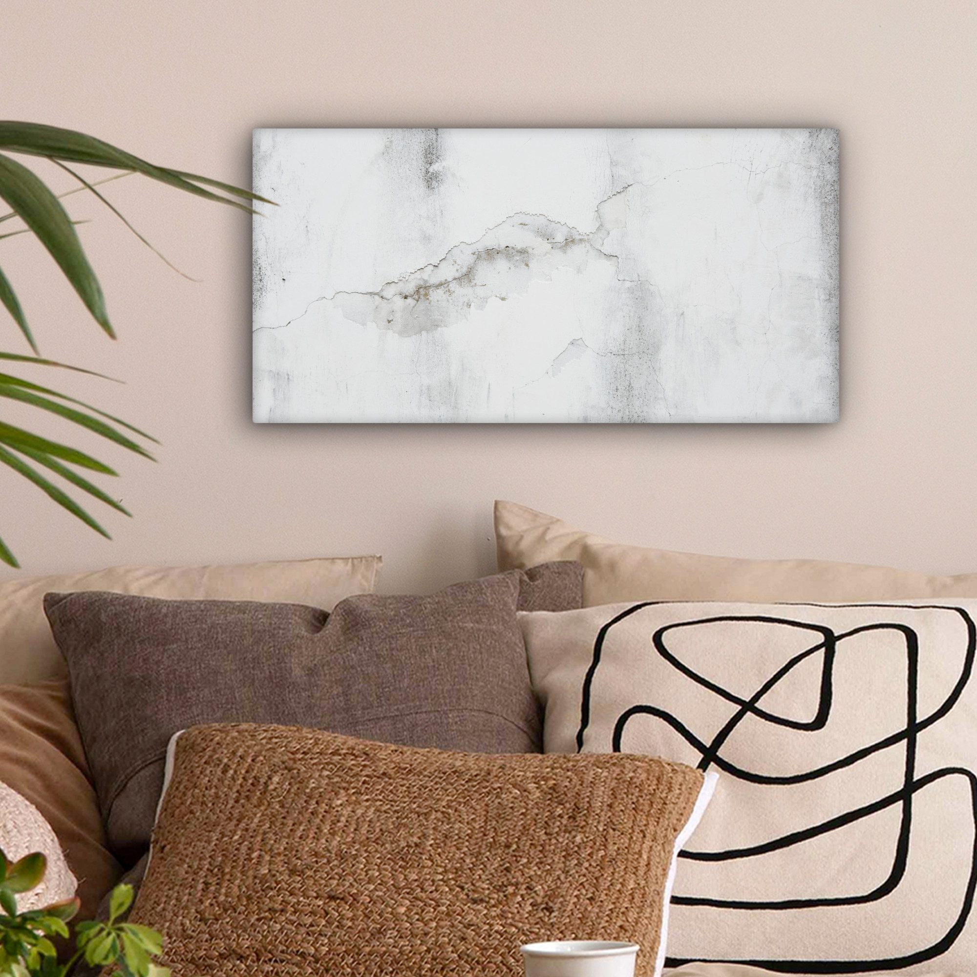 OneMillionCanvasses® Leinwandbild Panorama Beton - Grau günstig online kaufen