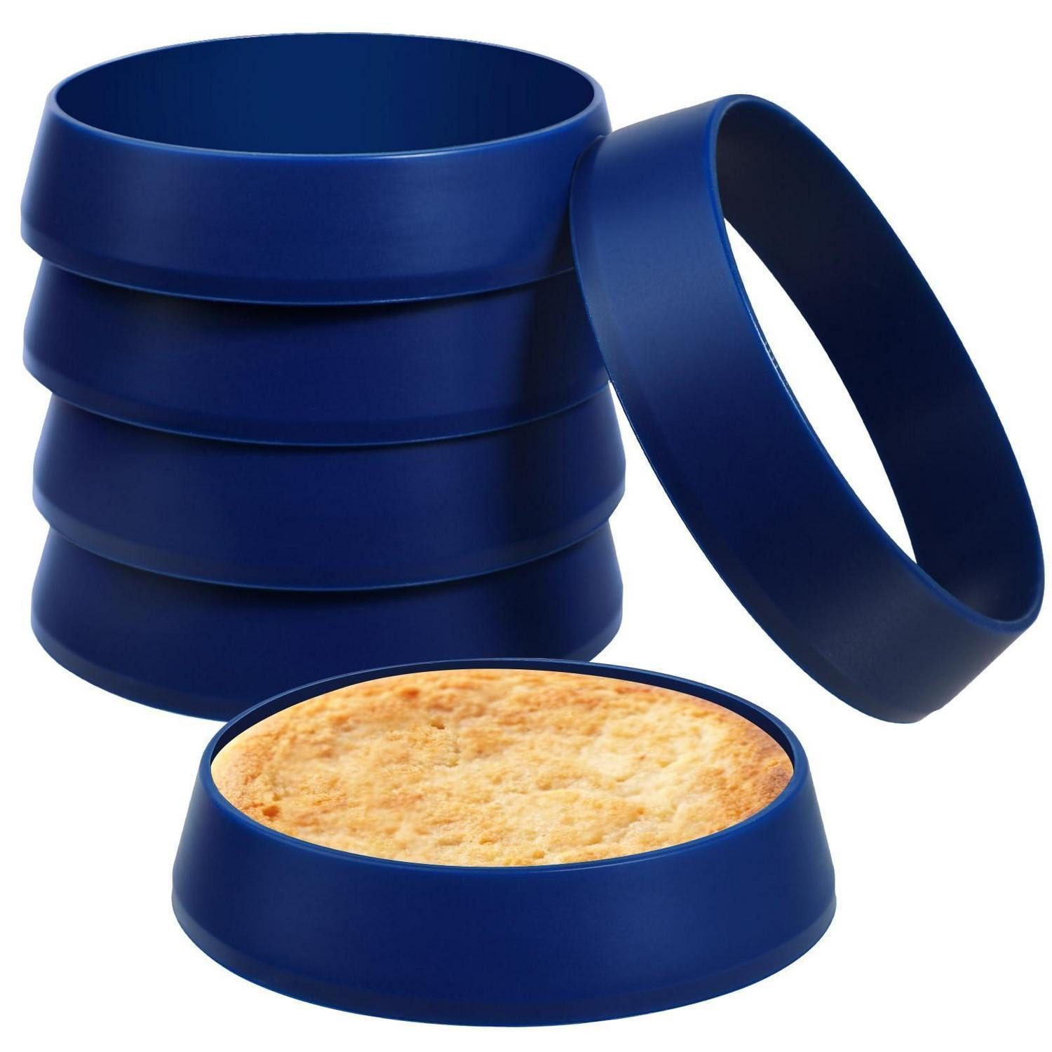 LuxusKollektion Muffinform Muffinringe Silikon 10,2cm 6er Set antihaft, (6-tlg)