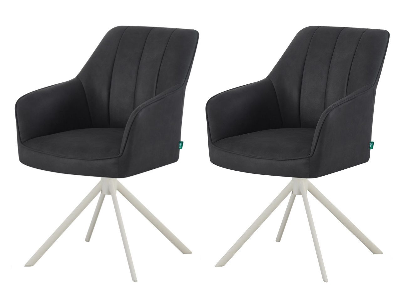 DUBI Möbel Drehstuhl THOMAS-NIKA 2er-Set, 360° drehbar, Federkernpolsterung