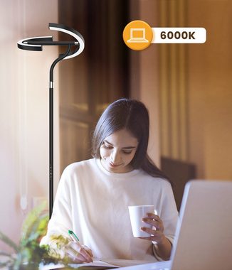 MODLICHT LED Stehlampe LED Stehleuchte Dimmbar Standlampe Leselampe Deckenfluter Wohnzimmer, mit Fernbedienung, 20W
