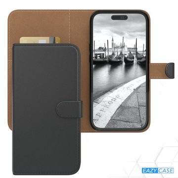 EAZY CASE Handyhülle Uni Bookstyle für Apple iPhone 14 Pro 6,1 Zoll, Schutzhülle mit Standfunktion Kartenfach Handytasche aufklappbar Etui