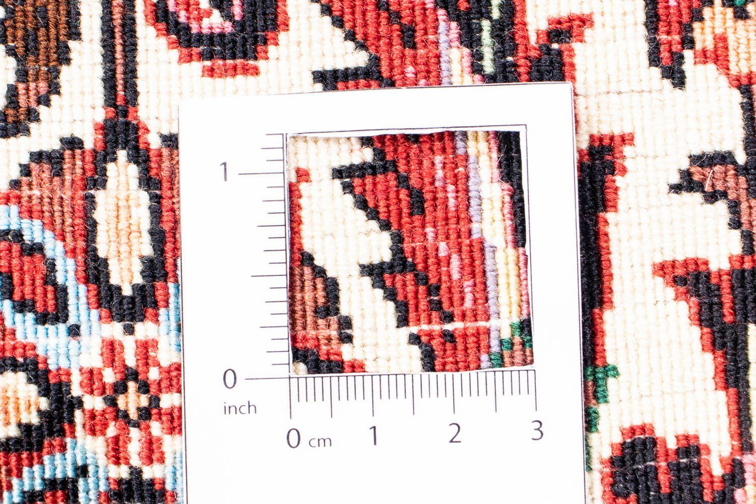 Orientteppich 15 Zertifikat morgenland, rot, mit cm 252 Wohnzimmer, - Einzelstück Handgeknüpft, - 345 rechteckig, Höhe: mm, Perser x - Bidjar