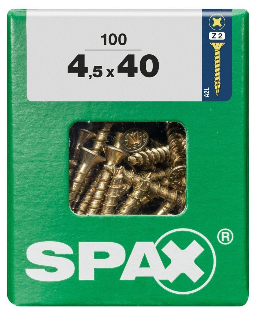 x SPAX mm 2 4.5 PZ Senkkopf Universalschrauben 40 Spax Holzbauschraube