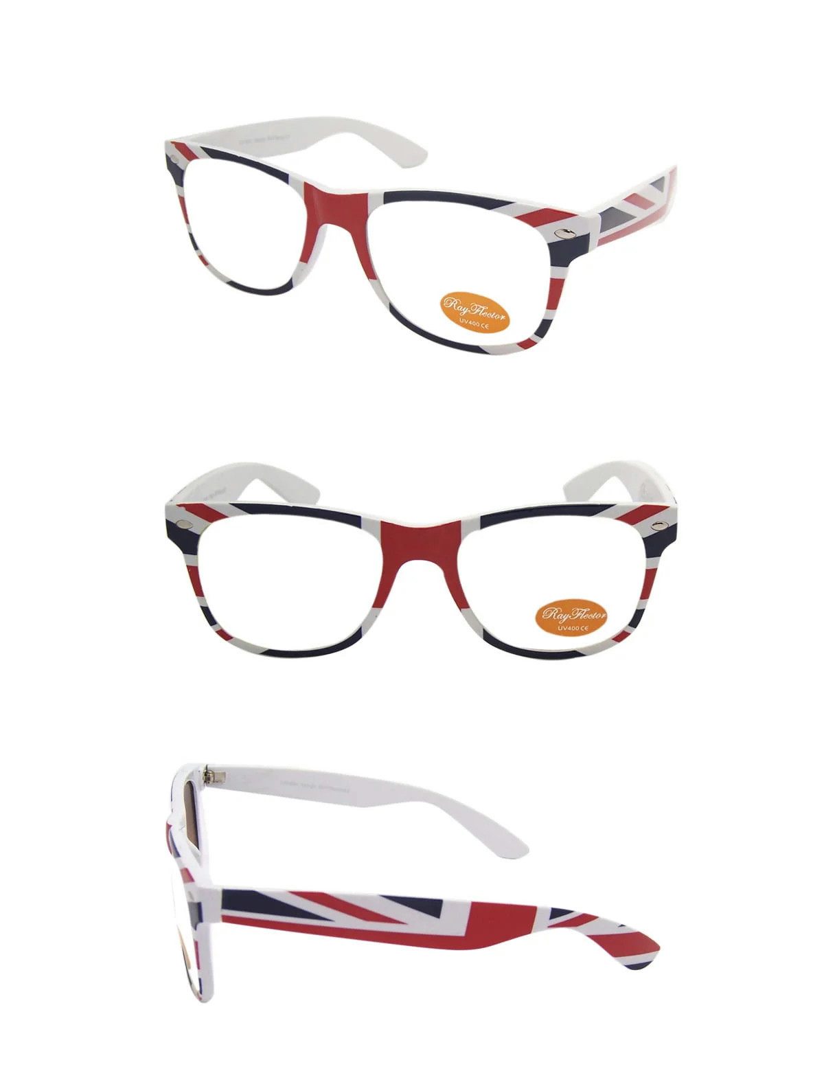 emeco Sonnenbrille Union Jack Britishe Flag Fahne sonnenbrille Brille Klar Gläser w2260