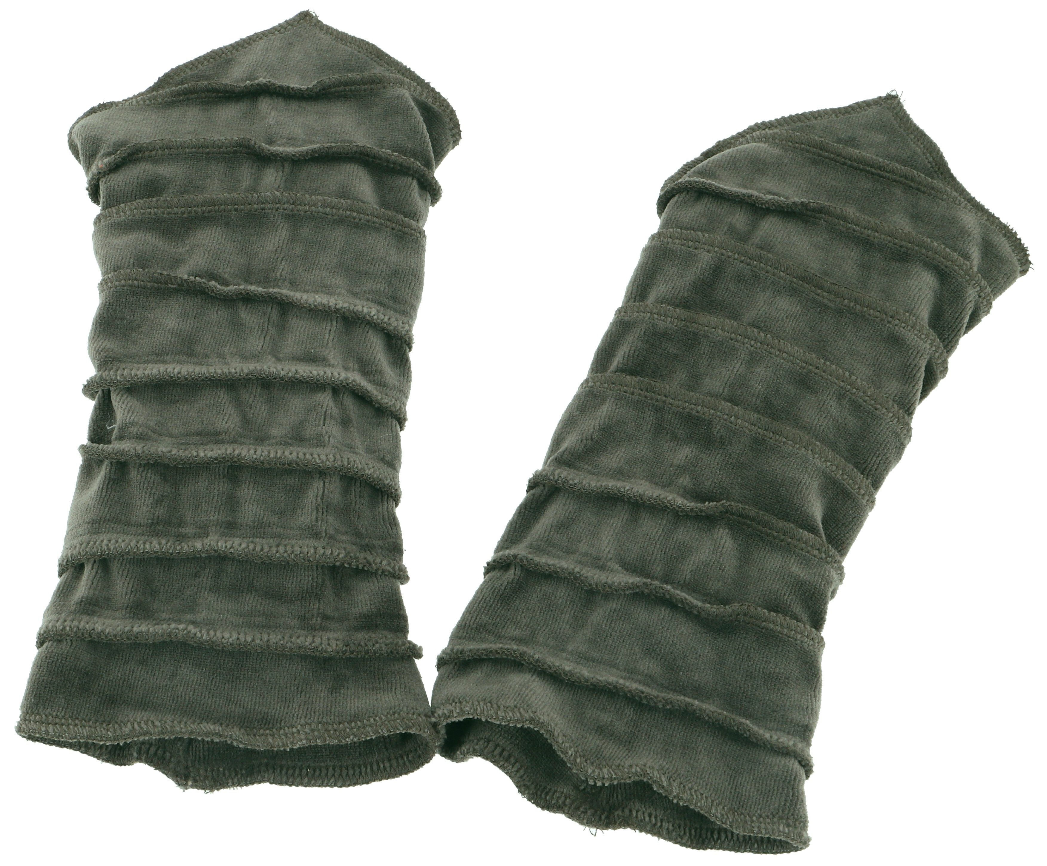 Guru-Shop Strickhandschuhe Handstulpen Защитные манжеты aus Samtstoff,..