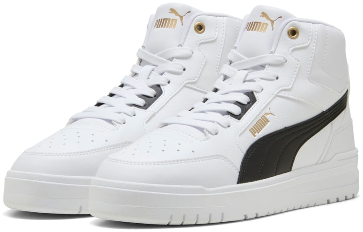 PUMA Puma Shuffle Downtown Mid White-Black-Gold Sneaker günstig online kaufen
