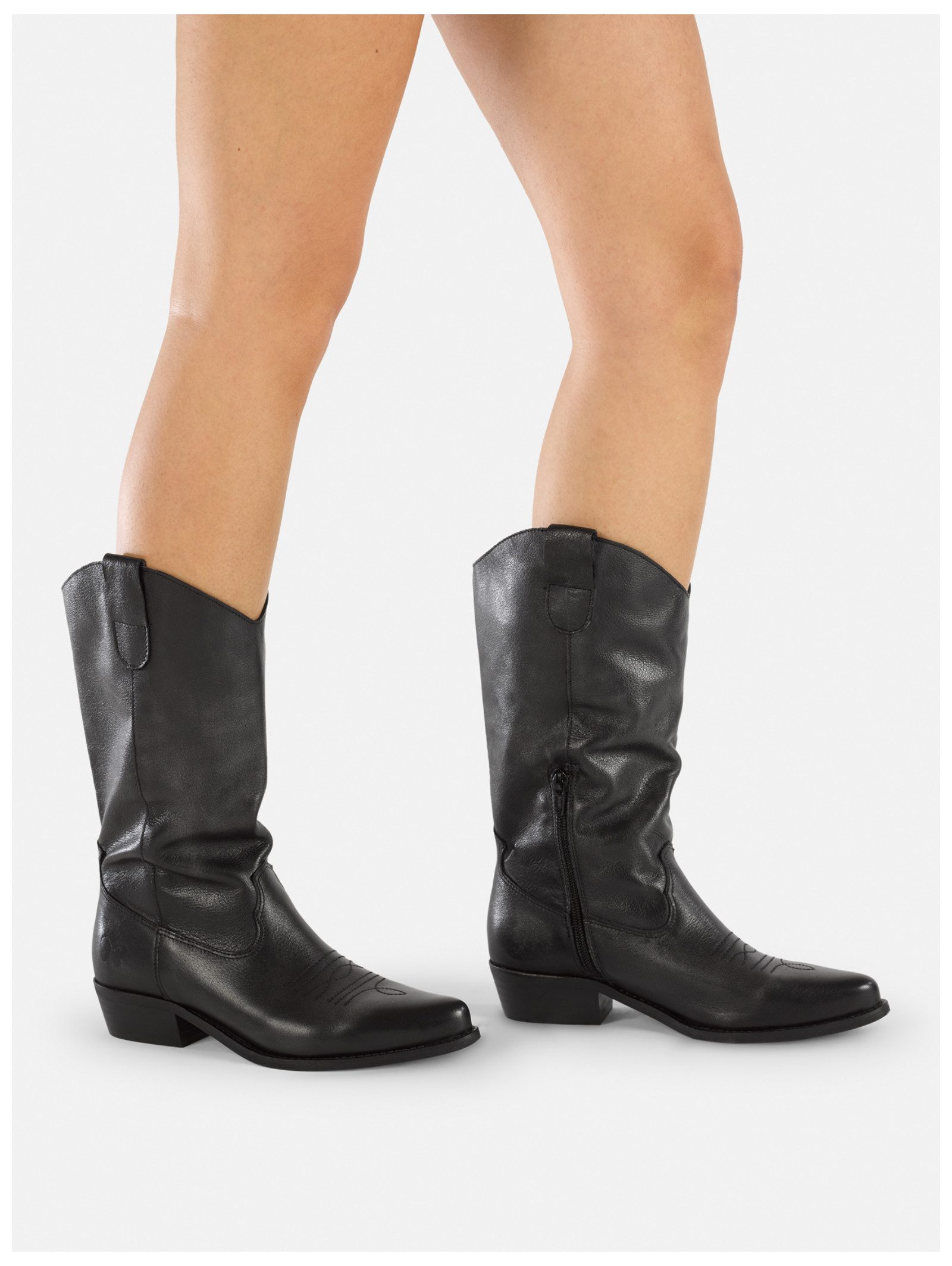 Felmini Wide Fit Stiefel Leder . Stiefel
