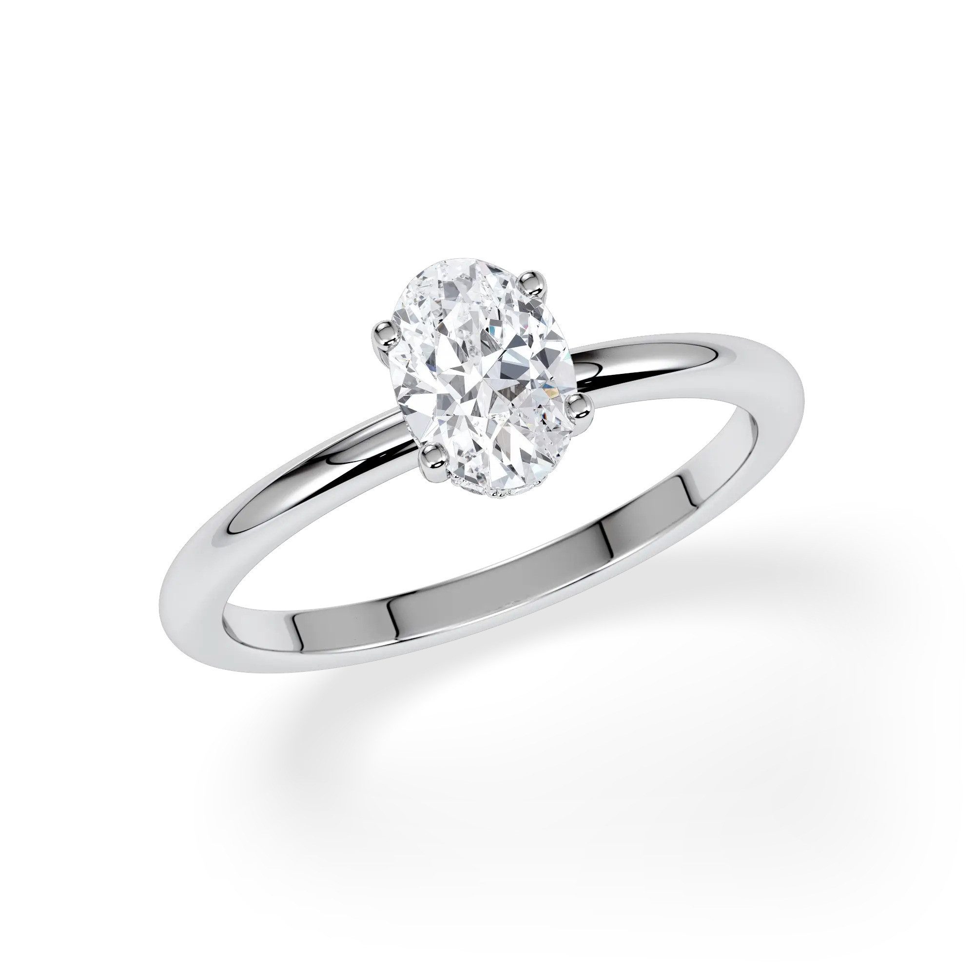 Adam & Eve Diamantring 750/- Gold - großer Diamant 1,00ct + 12 x 0,07ct Brillanten (Verlobungsring + Ringbox, LAB02 Diamantring), Lab Grown Diamonds - Nachhaltig und günstig