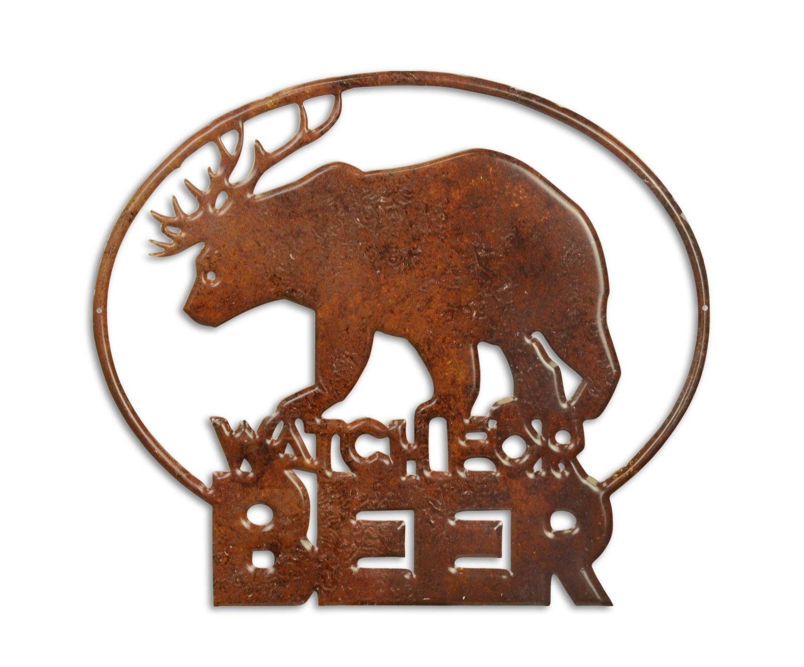 Aubaho Dekoobjekt Blechschild Schild Bier Replikat Retro Design Dekoration