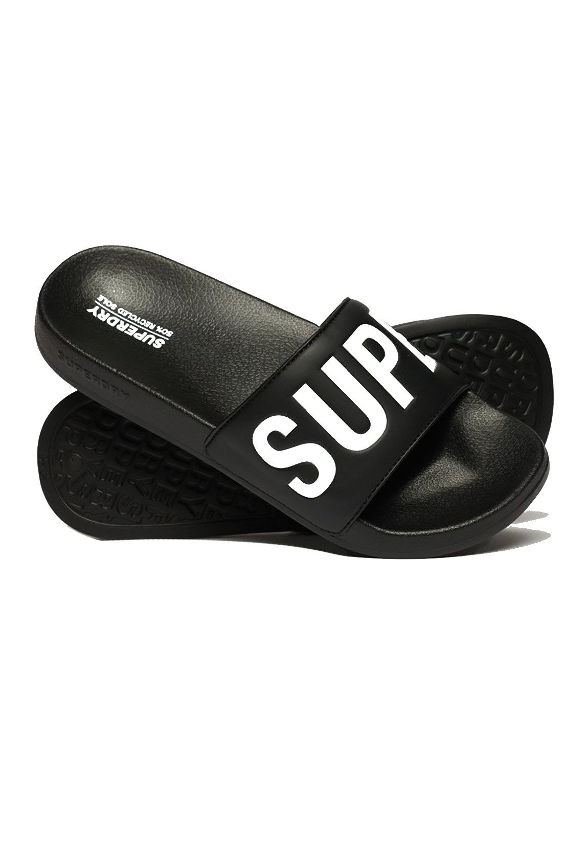 Superdry Superdry Damen Bade-Sandalen CORE VEGAN POOL SLIDE Black Optic Badesandale