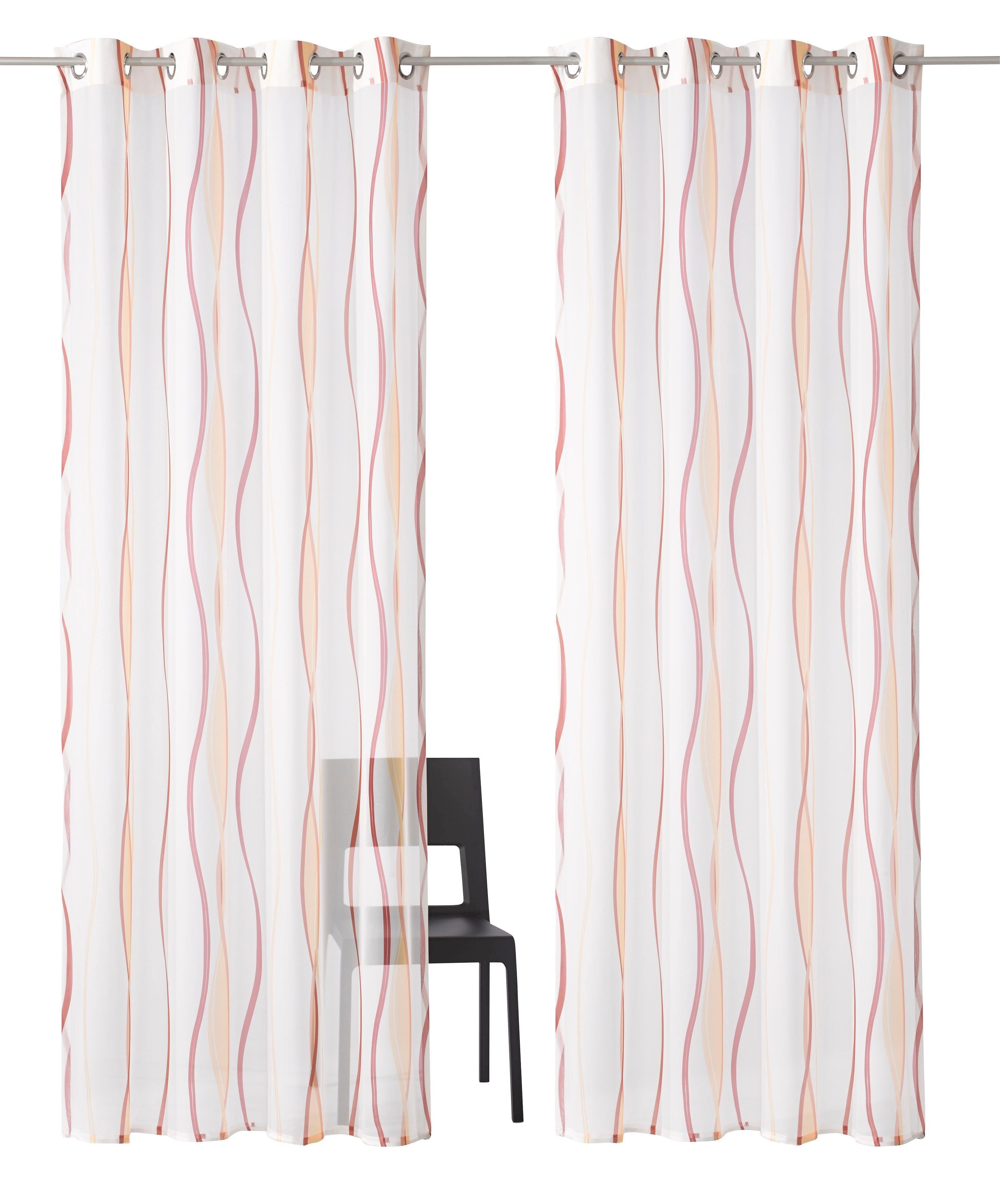 my home Gardine Dimona (2 St), Ösen, transparent, Voile, 2-er Set, transpar günstig online kaufen