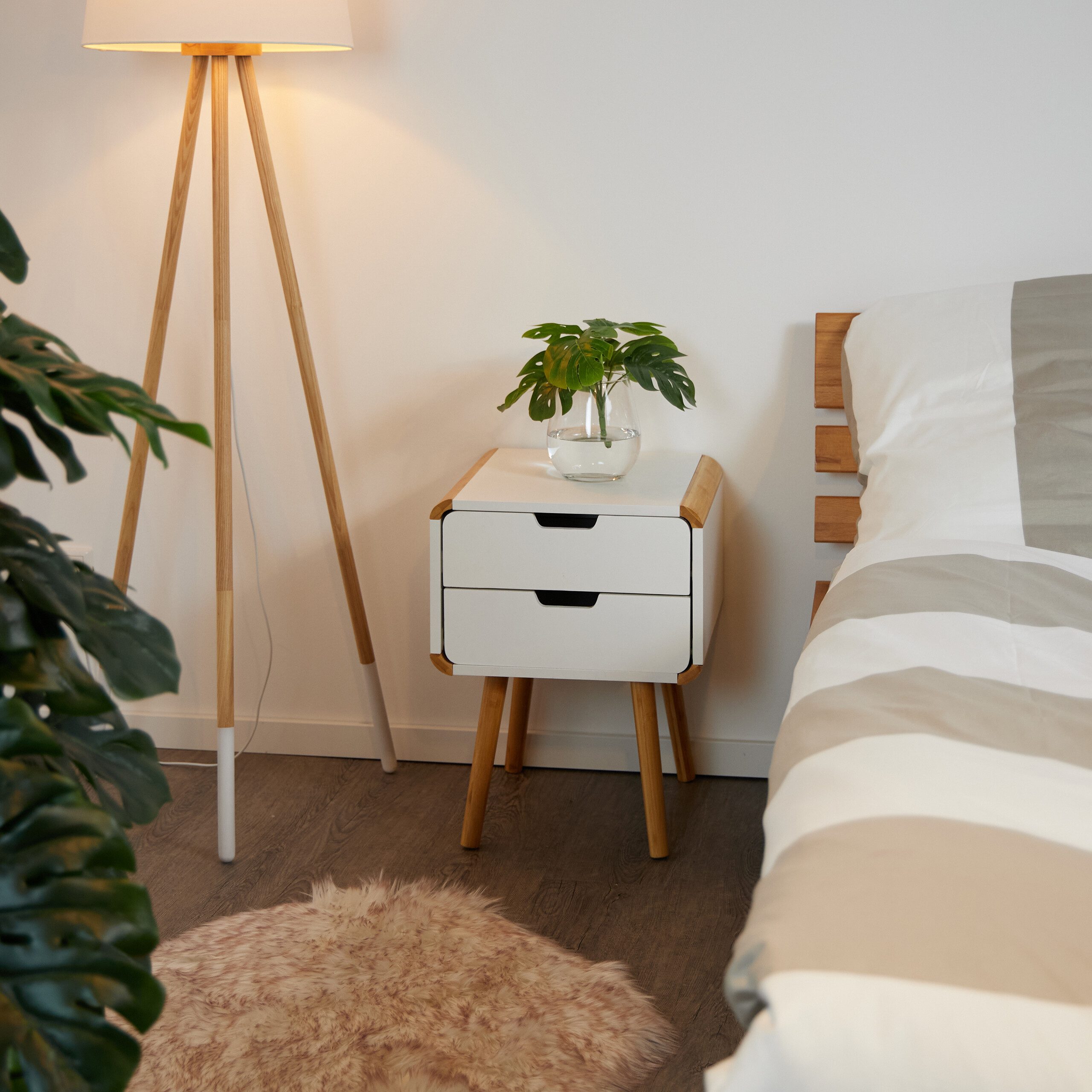 relaxdays Dekovase Blumenvase aus Glas (1 St), L