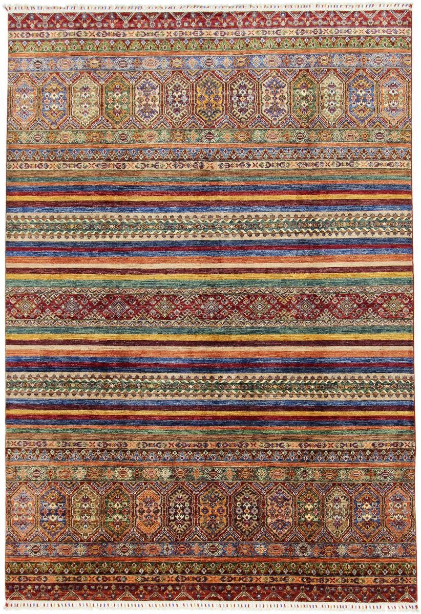 Orientteppich Arijana Shaal 212x309 Handgeknüpfter Orientteppich, Nain Trading, rechteckig, Höhe: 5 mm