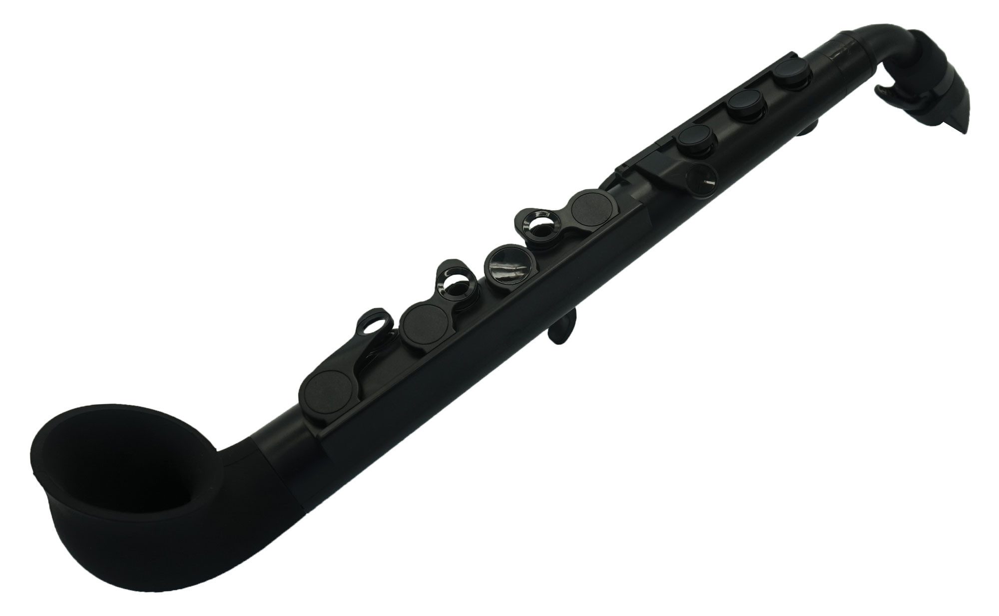 Nuvo Saxophon jSax 2.0 Standard Set Saxophon in C aus Leicht-Polymer, Schwarz C, Mundstück mit Führungskerbe